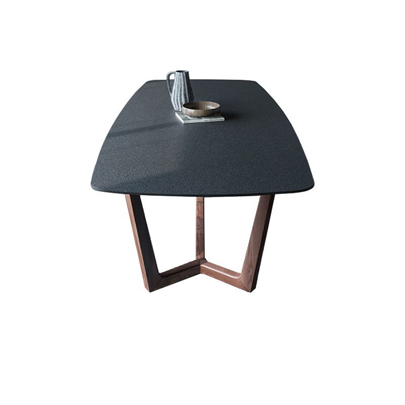 Modern Rectangle Stone Dining Table Ash Wood Base for Kitchen Clearhalo 'Dining Tables & Seating' 'Dining Tables' 'dining_table' 'furn' 'furn_dining_table' 'Furniture' 'Kitchen & Dining Furniture' 1200x1200_871a1935-b5dc-44bb-8ab3-8ccd4f7c47a7