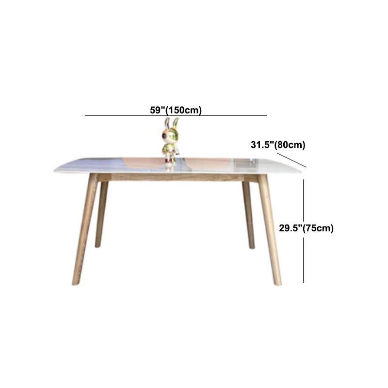 Moderne stenen top eettafel natuurlijke afwerking benen Diner Room keukentafel