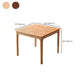 Dining Room Kitchen Table Rubberwood Solid Wood Square Dining Table