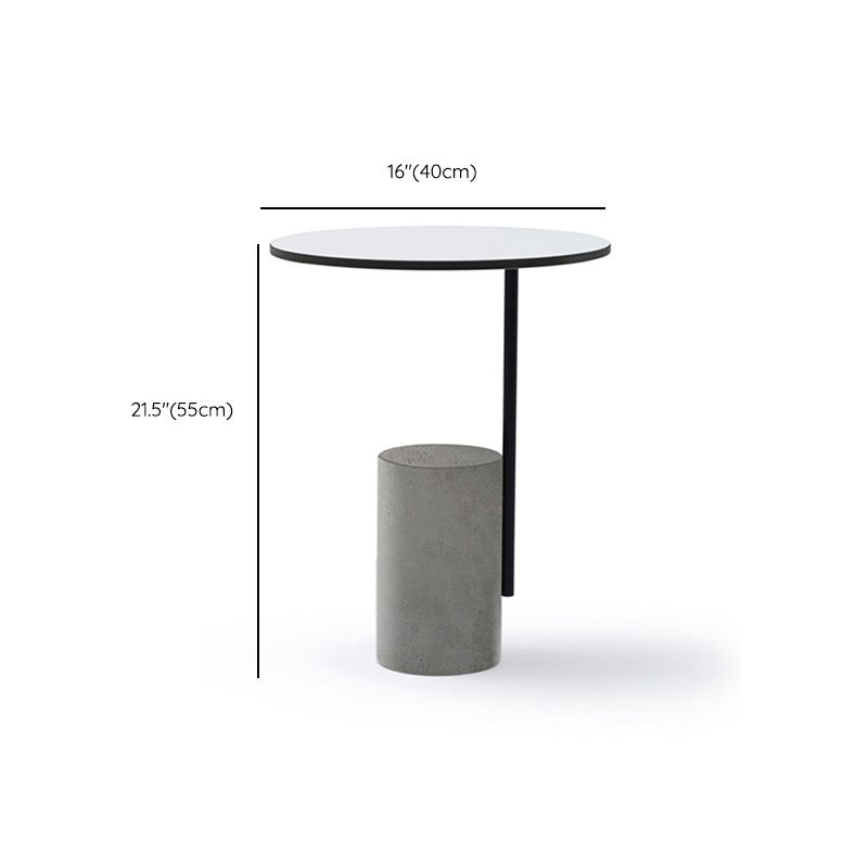 Pedestal Accent Side Table with Metal Top Side End Snack Table Clearhalo 'Coffee & Accent Tables' 'End & Side Tables' 'end_side_tables' 'furn' 'furn_end_side_tables' 'Furniture' 'Living Room Furniture' 1200x1200_871d6a20-1cf3-4a60-88a6-d88bc514f45f