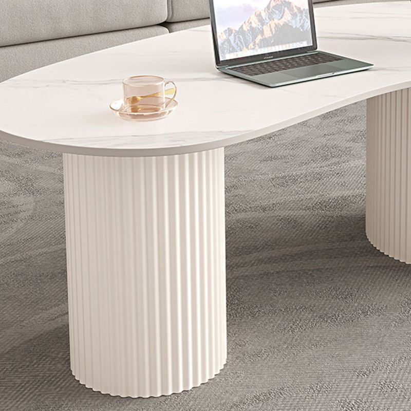 Slate Coffee Table with 2 Legs Modern Coffee Cocktail Table with Drawer Clearhalo 'Coffee & Accent Tables' 'Coffee Tables' 'coffee_tables' 'furn' 'furn_coffee_tables' 'Furniture' 'Living Room Furniture' 1200x1200_871dda9b-3962-4868-8788-46e815452f8e