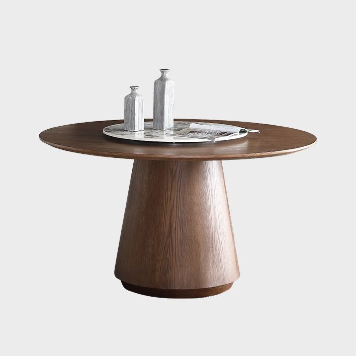 Solid Wood Dining Table Modern Round Dining Table with Pedestal Base Clearhalo 'Dining Tables & Seating' 'Dining Tables' 'dining_table' 'furn' 'furn_dining_table' 'Furniture' 'Kitchen & Dining Furniture' 1200x1200_871e6269-4d6d-4549-8df1-21d43d7633bc