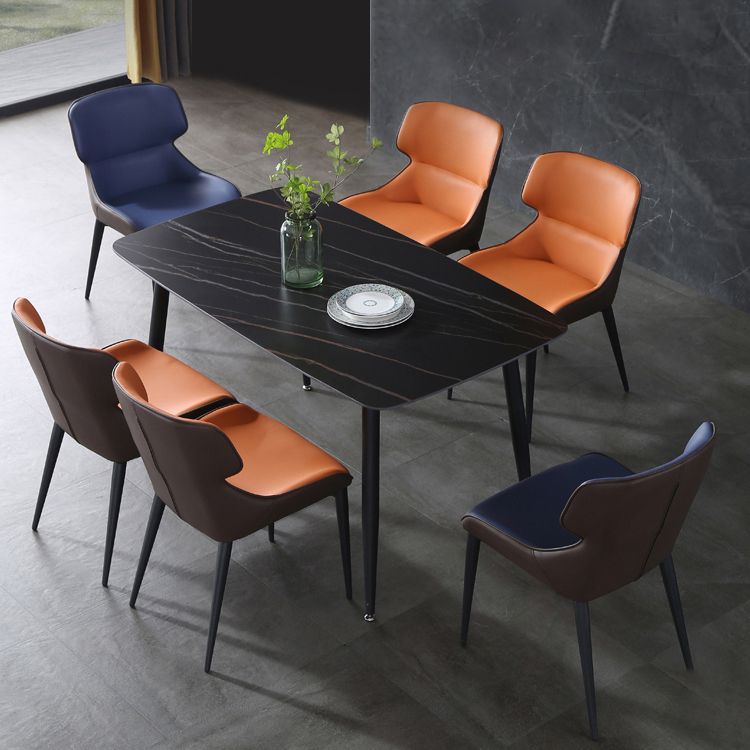 Industrial Home Arm Chair Wingback Metal Upholstered Dining Room Chair (Set of 2) Clearhalo ' kitchen&dining_furn' 'Dining Chairs' 'Dining Tables & Seating' 'dining_chair' 'furn' 'furn_dining_chair' 'Furniture' 'furniture_dining_chair' 'Kitchen & Dining Furniture' 'kitchen' 1200x1200_871f31d7-8d5d-4d65-bf8e-377230975a29