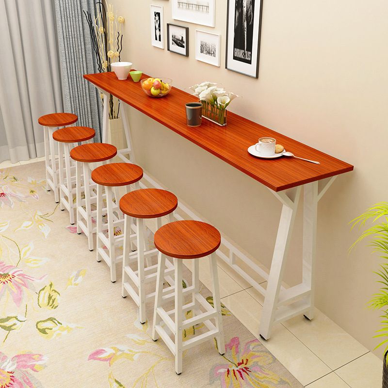 Modern Style Wood Bar Stool Table Rectangle Bar Table for Home
