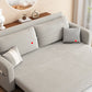 Metal Frame Sleeper Sofa Light Gray Square Arms Sofa Bed with Upholstered, 32.28" Wide Clearhalo 'furn' 'furn_futons' 'Furniture' 'Futons & Daybeds' 'Futons' 'Living Room Furniture' 1200x1200_8722ae42-36a3-4bd6-8e44-88066a802de6