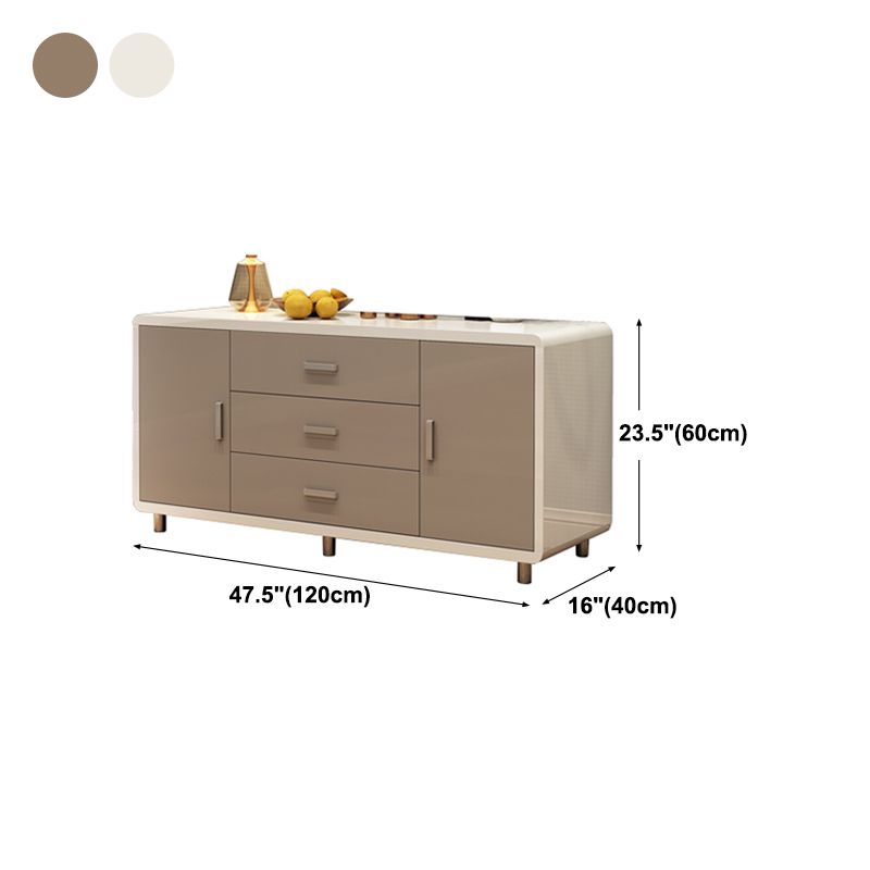 Modern Engineered Wood Sideboard Simple Buffet Table with Drawer for Dining Room Clearhalo 'buffet_sideboard' 'Buffets & Sideboards' 'Furniture' 'furniture_buffet_sideboard' 'Kitchen & Dining Furniture' 1200x1200_8723040d-25a5-43ee-a0a7-8e5100f65ce4