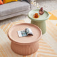 Round Pedestal Coffee Table Scandinavian Macaron Coffee Cocktail Table Clearhalo 'Coffee & Accent Tables' 'Coffee Tables' 'coffee_tables' 'furn' 'furn_coffee_tables' 'Furniture' 'furniture_coffee_tables' 'Living Room Furniture' 1200x1200_8723d04c-8cd9-475f-951c-eae117c4dbc4