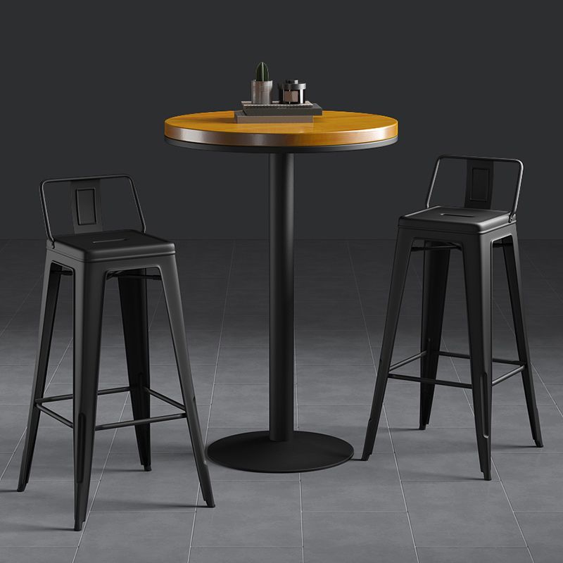 Industrial Style Metal Bar Stool Backrest Counter Stool for Restaurant and Bristol Clearhalo 'Bar Furniture' 'Bar Stools' 'bar_stools' 'furn' 'furn_bar_stools' 'Furniture' 'Kitchen & Dining Furniture' 1200x1200_8725d7f1-fbfa-4235-ac21-6f287e1379ff