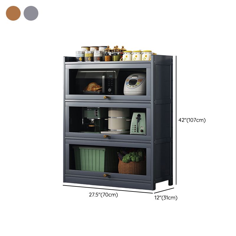 Sideboard di bambù contemporaneo di bambù con porte per sala da pranzo