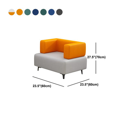Faux Leather Sofa 23.62" D x 27.55" H Recessed Arm Sofa for Living Room Clearhalo 'furn' 'furn_sofas' 'Furniture' 'furniture_sofas' 'Living Room Furniture' 'Sofa' 'sofas' 1200x1200_872689e9-d7aa-43a6-8d93-dcfb1004f6ba