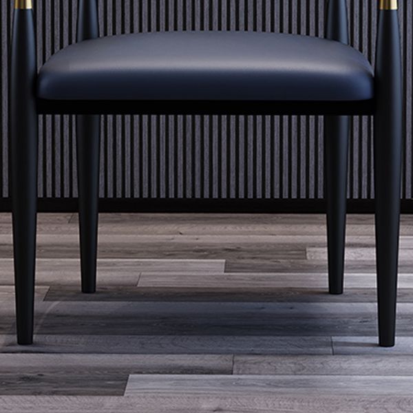 Modern Meeting Room Open Arm Chair Matte Finish Leather Dining Chair Clearhalo ' kitchen&dining_furn' 'Dining Chairs' 'Dining Tables & Seating' 'dining_chair' 'furn' 'furn_dining_chair' 'Furniture' 'furniture_dining_chair' 'Kitchen & Dining Furniture' 'kitchen' 1200x1200_872c12f0-8be1-4fd5-8952-13c836d2b554