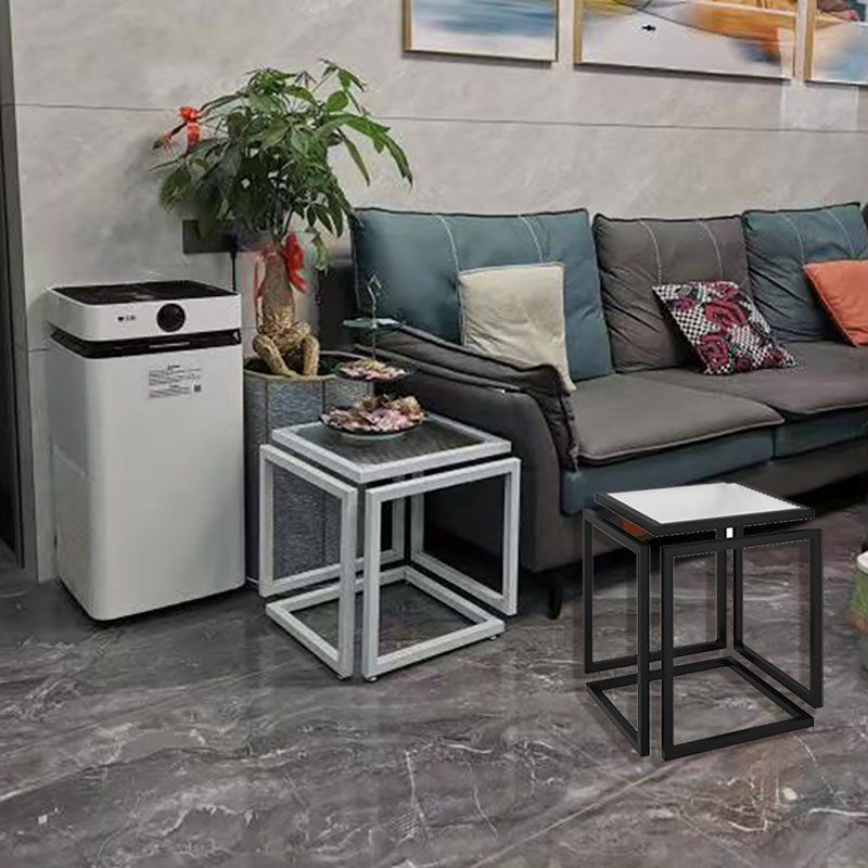 17.72" Tall Contemporary Style Side End Table Metal Frame Sofa Side Accent Table Clearhalo 'Coffee & Accent Tables' 'End & Side Tables' 'end_side_tables' 'furn' 'furn_end_side_tables' 'Furniture' 'Living Room Furniture' 1200x1200_872c5f33-e55f-44ab-90cf-064e40ee9780