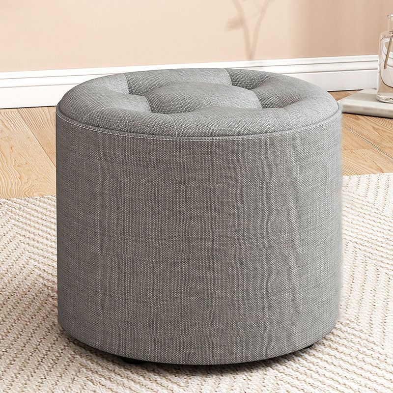 Modern Round Standard Grey Tear Resistant Standard for Drawing Room Clearhalo 'furn' 'furn_ottomans_poufs' 'Furniture' 'Living Room Furniture' 'Ottomans & Poufs' 'ottomans_poufs' 1200x1200_872caeaf-a276-496f-9d4e-6aee32c3572f