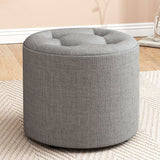 Modern Round Standard Grey Tear Resistant Standard for Drawing Room Clearhalo 'furn' 'furn_ottomans_poufs' 'Furniture' 'Living Room Furniture' 'Ottomans & Poufs' 'ottomans_poufs' 1200x1200_872caeaf-a276-496f-9d4e-6aee32c3572f