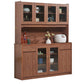 Contemporary Dining Hutch Wood Glass Doors Storage Cabinet for Dining Room Clearhalo 'Display & China Cabinets' 'display_china_cabinets' 'furn' 'furn_display_china_cabinets' 'Furniture' 'Kitchen & Dining Furniture' 1200x1200_872e9738-a3e8-4715-b71f-309d255d4c3f