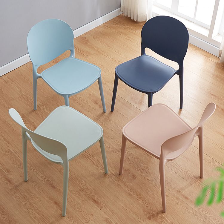 Modern Plastic Dining Room Chairs Open Back Dining Side Armless Chair for Restaurant Clearhalo ' kitchen&dining_furn' 'Dining Chairs' 'Dining Tables & Seating' 'dining_chair' 'furn' 'furn_dining_chair' 'Furniture' 'furniture_dining_chair' 'Kitchen & Dining Furniture' 'kitchen' 1200x1200_872f17d0-a237-4f4b-b7f2-1084fe4bca51