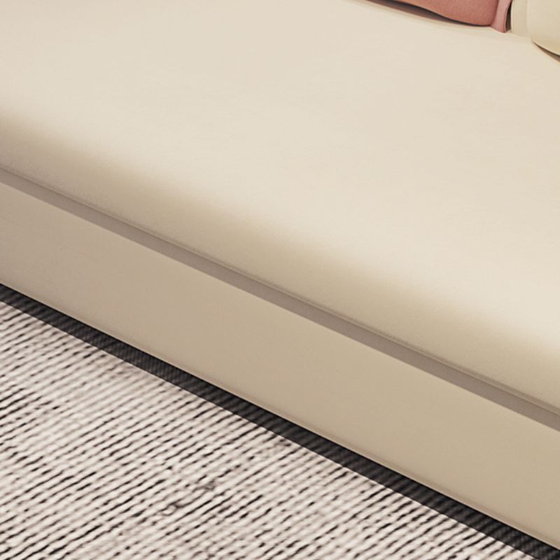 White and Pink Convertible Settee Loveseat Square Arm Standard Bed Settee Clearhalo 'furn' 'furn_sofas' 'Furniture' 'furniture_sofas' 'kitchen' 'kitchen_sofas' 'Living Room Furniture' 'Sofa' 'sofas' 1200x1200_87301814-4217-431e-bf15-7b8e7a9e4930