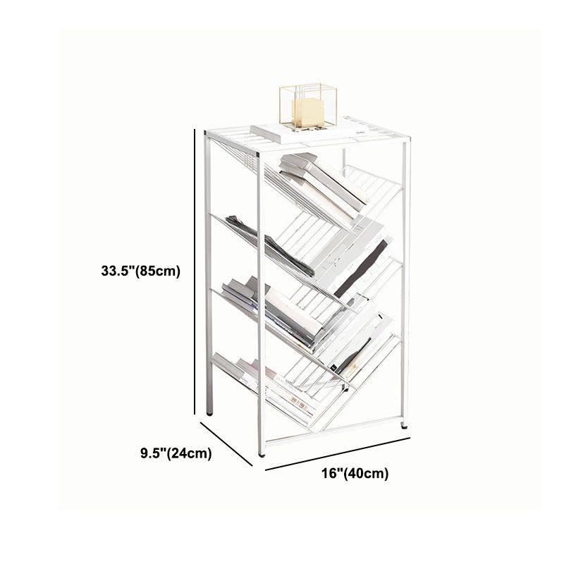 Modern Etagere Metal Bookcase White Vertical Shelf Bookcase for Study Room Clearhalo 'Bookcases' 'furn' 'furn_bookcases' 'Furniture' 'Office Furniture' 1200x1200_8731034c-607c-4991-9eb9-bd45ed93b248