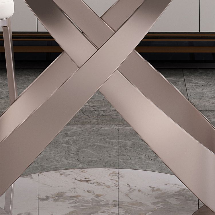 Sintered Stone Top Rotatable Round Table for Restaurant Modern Dining Table with Pedestal Base Clearhalo ' dining_table' 'Dining Tables & Seating' 'Dining Tables' 'furn' 'furn_dining_table' 'Furniture' 'furniture_dining_table' 'Kitchen & Dining Furniture' 'kitchen&dining_furn' 'kitchen' 'kitchen_dining_table' 1200x1200_87320190-ffd3-4bda-aee9-5f2d9f281c0c