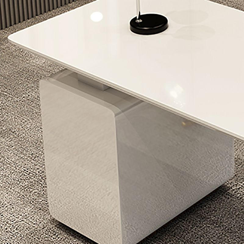 Escritorio de escritura de glamour rectangular con escritorio de oficina de archivos madera artificial