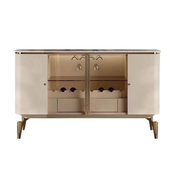 Glam Style Credenza Stone Buffet Stand with Cabinets and Drawers Clearhalo 'buffet_sideboard' 'Buffets & Sideboards' 'furn' 'furn_buffet_sideboard' 'Furniture' 'Kitchen & Dining Furniture' 1200x1200_8733a0a3-e9d2-4328-95ed-f34ba174e1a7