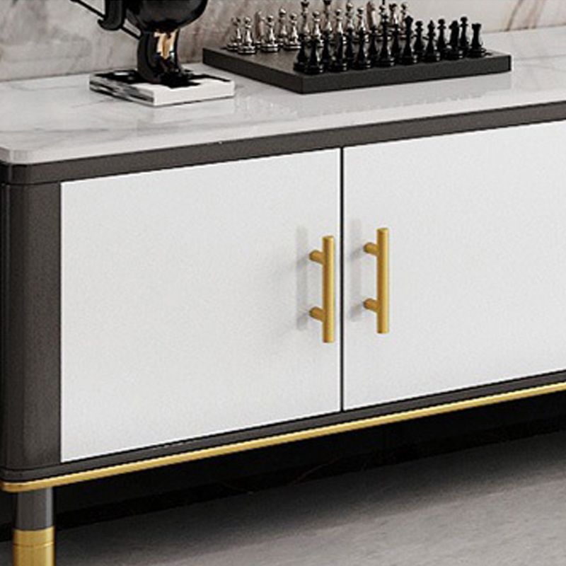 Modern Stone TV Media Stand Wooden Open Shelving 16" W TV Stand with Splayed Legs Clearhalo 'furn' 'furn_tv_stands_entertainment_centers' 'Furniture' 'Living Room Furniture' 'TV Stands & Entertainment Centers' 'TV Stands & Media Storage Furniture' 'tv_stands_entertainment_centers' 1200x1200_8735947c-a6c5-409e-98d2-14e6ff558742