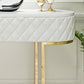 Sled Glam Marble Console Tabel 14 "W Oval Console Accent Table voor Hall