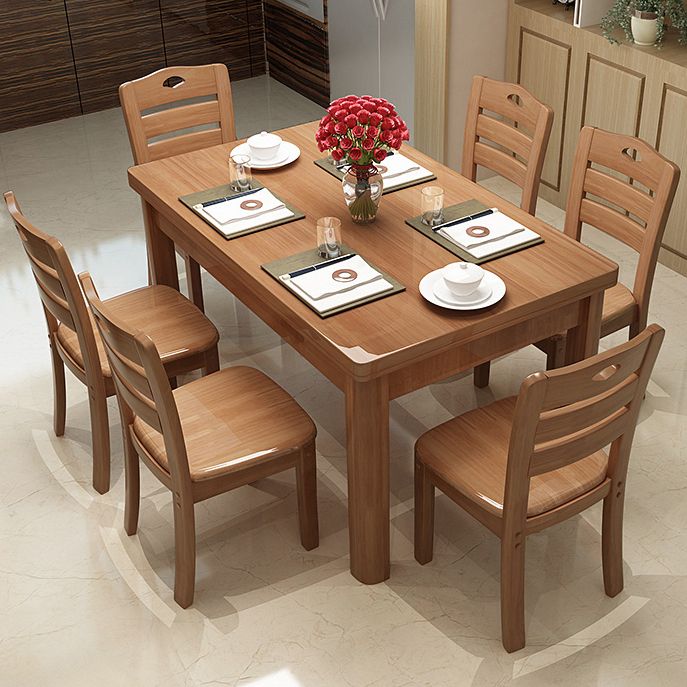 Traditional Kitchen Solid Wood Top Furniture of Standard Height Formal Dining¬†Room¬†Table¬†Set Clearhalo 'Dining Room Sets' 'Dining Tables & Seating' 'dining_room_set' 'furn' 'furn_dining_room_set' 'Furniture' 'furniture_dining_room_set' 'Kitchen & Dining Furniture' 'kitchen&dining_furn' 'kitchen' 1200x1200_8736cf22-5c84-4c5a-9902-17e66ec74011
