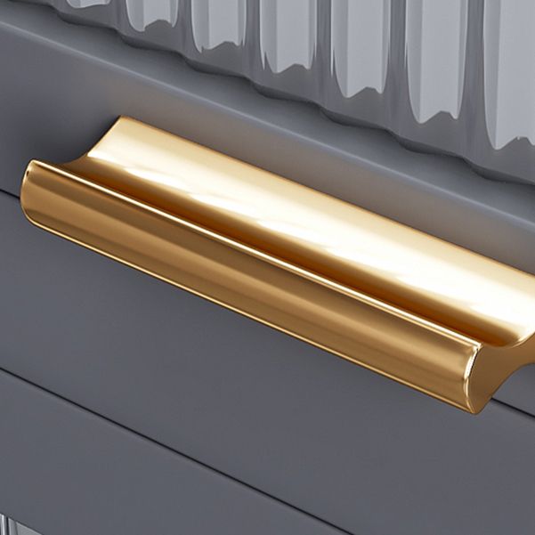 Modern Stainless Steel Bookcase, Grey, Geometric Bookshelf for Any Room with Door