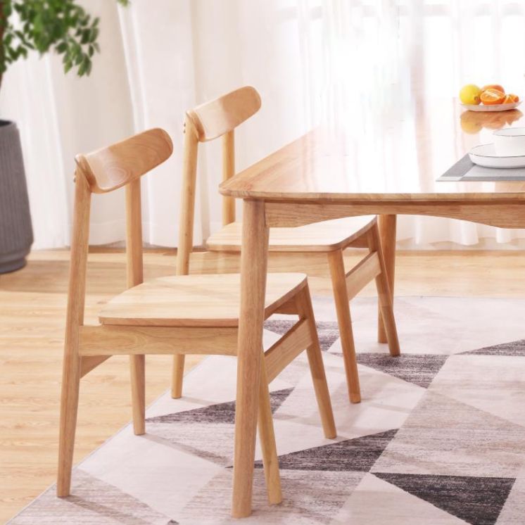 Contemporary Wood Indoor-Outdoor Room Side Chairs Open Back Chair Clearhalo ' kitchen&dining_furn' 'Dining Chairs' 'Dining Tables & Seating' 'dining_chair' 'furn' 'furn_dining_chair' 'Furniture' 'furniture_dining_chair' 'Kitchen & Dining Furniture' 'kitchen' 1200x1200_87398633-d315-43cc-b78d-3a78079a97f3
