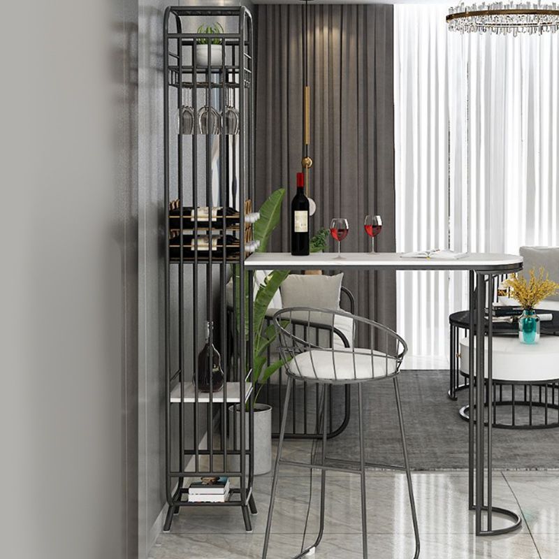 Stone Bar eettafel Glam rechthoekige staaftafel met dubbele voetstuk voor veranda keuken