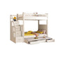 Wood Mattress Included Bunk Bed Solid Color Rectangular Bunk Bed