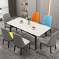 Extendable Sintered Stone Dining Table in White Modern Table with 4 Legs for Restaurant Clearhalo ' dining_table' 'Dining Tables & Seating' 'Dining Tables' 'furn' 'furn_dining_table' 'Furniture' 'furniture_dining_table' 'Kitchen & Dining Furniture' 'kitchen&dining_furn' 'kitchen' 'kitchen_dining_table' 1200x1200_873ad1dc-3770-44f5-acac-2a95f9535c18