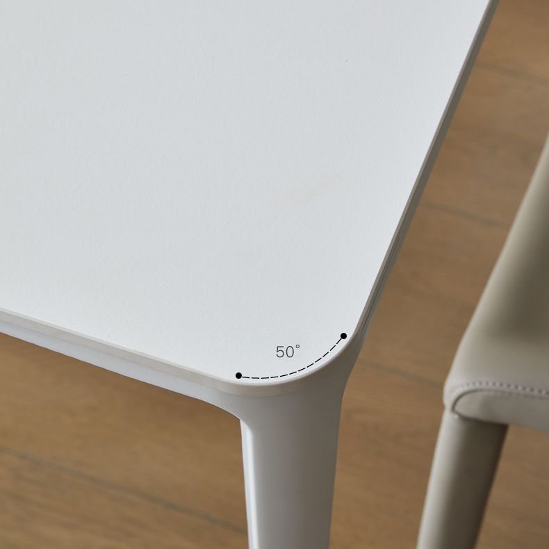 Rectángulo de diseñador 1/4/5/7 Piezas Mesa de comedor Juego de patas de interior Juego de comedor en blanco