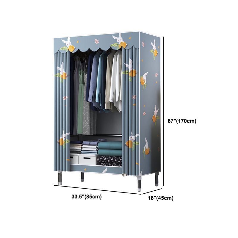 Hedendaagse stijl Garderobe Metal 1-deurs Garderobe Closet voor thuis