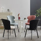 Glam Style Upholstered Armless Side Chair Metal 4 Black Finish Legs Solid Back Chairs Clearhalo ' kitchen&dining_furn' 'Dining Chairs' 'Dining Tables & Seating' 'dining_chair' 'furn' 'furn_dining_chair' 'Furniture' 'furniture_dining_chair' 'Kitchen & Dining Furniture' 'kitchen' 1200x1200_873c532e-4bd4-4bce-8033-5e1bfedbe3c5
