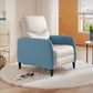 Lumbar Support Recliner Chair Solid Color Standard Recliner with Footrest