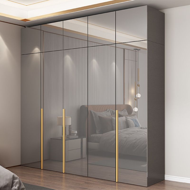 Engineered Wood Wardrobe Closet with Shelves Modern Wardrobe Cabinet for Home Clearhalo 'Armoires & Wardrobes' 'armoires_wardrobes' 'Bedroom Furniture' 'furn' 'furn_armoires_wardrobes' 'Furniture' 1200x1200_873dc4aa-31e5-40c4-b82a-c8040022e67a