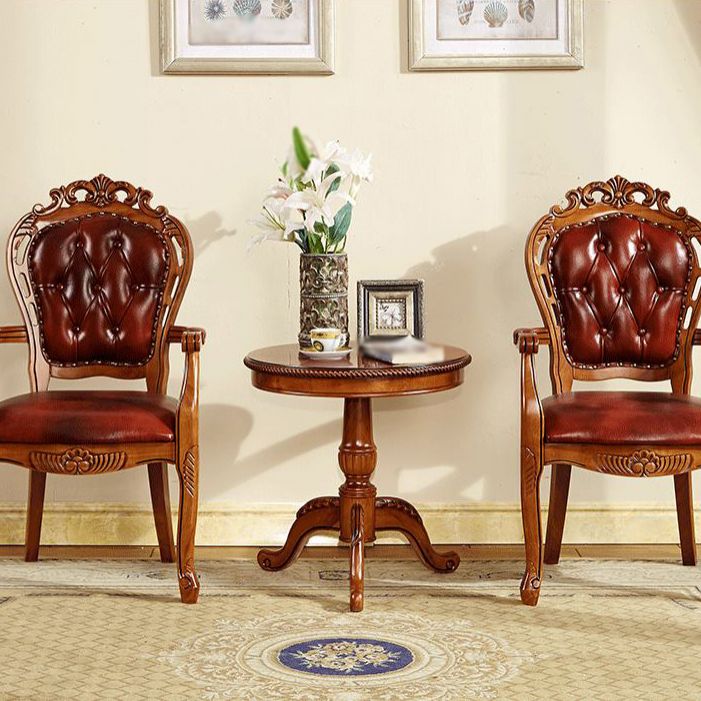 Traditional Solid Wood Dining Chair Leather Dining Arm Chair for Restaurant (Set of 2) Clearhalo ' kitchen&dining_furn' 'Dining Chairs' 'Dining Tables & Seating' 'dining_chair' 'furn' 'furn_dining_chair' 'Furniture' 'furniture_dining_chair' 'Kitchen & Dining Furniture' 'kitchen' 1200x1200_873e2ced-2f40-4e57-84c3-a3776c53e5c8