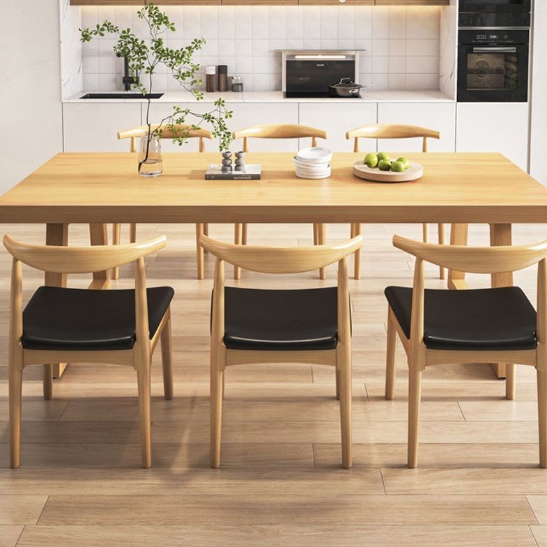 Sled Base Dining Table Contemporary Wood Dining Table for Home Clearhalo 'Dining Tables & Seating' 'Dining Tables' 'dining_table' 'furn' 'furn_dining_table' 'Furniture' 'Kitchen & Dining Furniture' 1200x1200_873e5335-e02a-4162-8c92-69e2617ad403