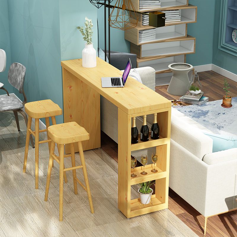 1/2/3 Pieces Solid Wood Bar Table and Stools Contemporary Bar Pub Table Set Clearhalo 'Bar Furniture' 'furn' 'furn_home_bar_bar_sets' 'Furniture' 'Home Bars & Bar Sets' 'home_bar_bar_sets' 'Kitchen & Dining Furniture' 1200x1200_8740bc25-e73e-4cb7-9a8b-f0f86f5cbf57