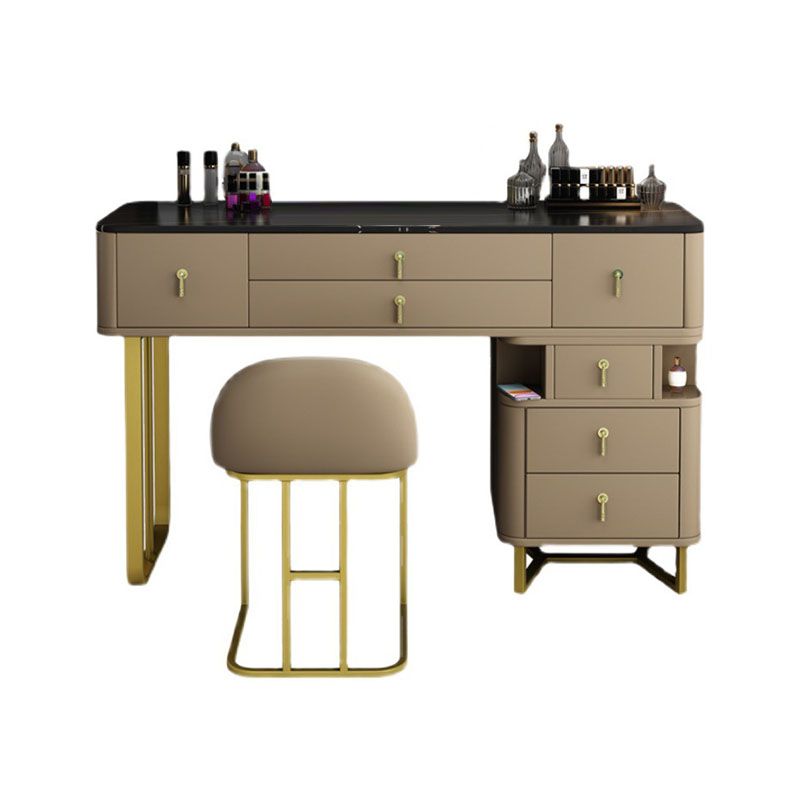 Dennenhout 7 laden dressoir met stenen top make-up ijdelheid voor bedroon