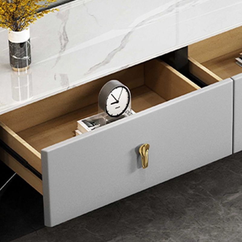 Rechthoekige leisteen 4 poten salontafel modern 1 single met 4 laden