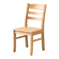 Silla de comedor sin brazo de madera sólida contemporánea escalera de madera sólida