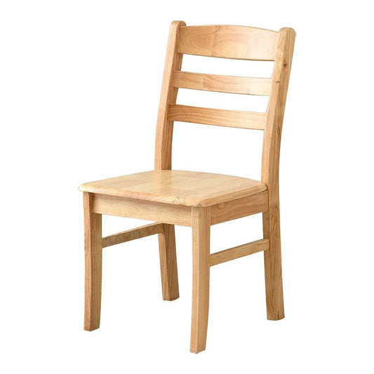 Silla de comedor sin brazo de madera sólida contemporánea escalera de madera sólida