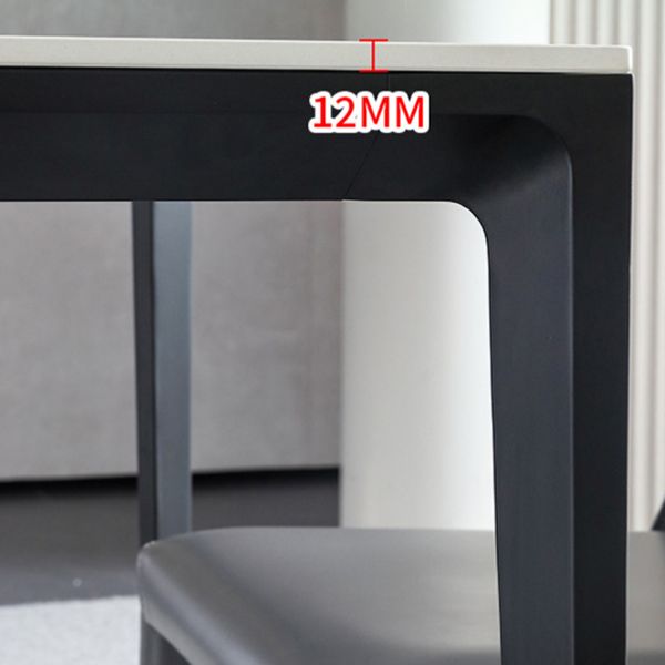 Industrial Style 4 Legs Furniture Stone Square Dining Table for Dining Room Clearhalo 'Dining Tables & Seating' 'Dining Tables' 'dining_table' 'furn' 'furn_dining_table' 'Furniture' 'furniture_dining_table' 'Kitchen & Dining Furniture' 'kitchen' 'kitchen_dining_table' 1200x1200_8743d417-948c-42a6-870e-c6fa4b72d4b2