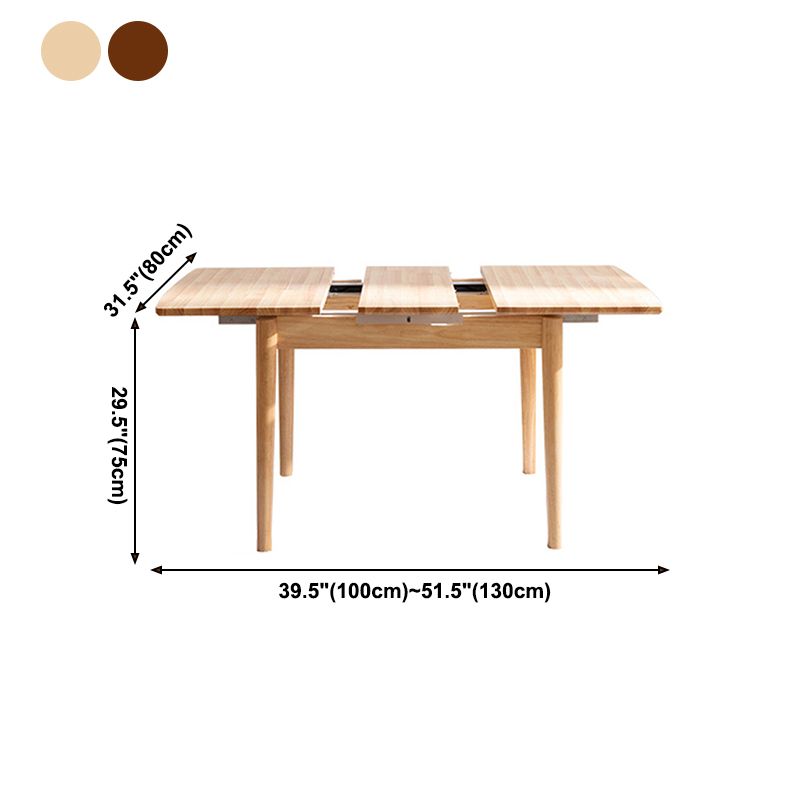 Modern Style Dining Table Rectangle Solid Wood Drop-Leaf Table with 4 Legs Clearhalo ' dining_table' 'Dining Tables & Seating' 'Dining Tables' 'furn' 'furn_dining_table' 'Furniture' 'furniture_dining_table' 'Kitchen & Dining Furniture' 'kitchen&dining_furn' 'kitchen' 'kitchen_dining_table' 1200x1200_8743e653-11dd-4c9c-a428-f915635632bc