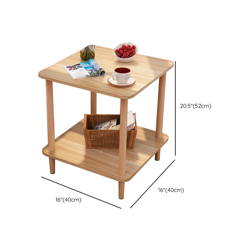 Engineered Wood 4 Legs End Table 2/3-tier Side Table for Living Room Clearhalo 'Coffee & Accent Tables' 'End & Side Tables' 'end_side_tables' 'furn' 'furn_end_side_tables' 'Furniture' 'Living Room Furniture' 1200x1200_87442f8c-2b3e-4495-a18a-3fbb8530ca27