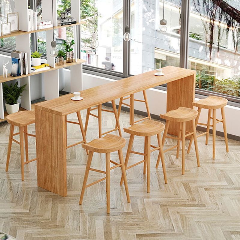 1/2/5/9-delige moderne rechthoekige pubtafelset houten aanrechttafel met rugloze krukken