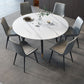 Modern Style Sintered Stone Dining Table White Round Drop-Leaf Table for Home Use Clearhalo ' dining_table' 'Dining Tables & Seating' 'Dining Tables' 'furn' 'furn_dining_table' 'Furniture' 'furniture_dining_table' 'Kitchen & Dining Furniture' 'kitchen&dining_furn' 'kitchen' 'kitchen_dining_table' 1200x1200_8746d0e4-ed11-40a8-abcb-a0527d70a558